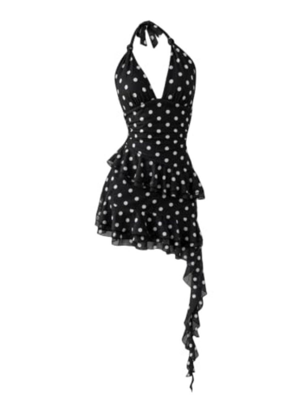 Women's Halter Y2k Mini Dress Asymmetrical Wedding Guest Dress